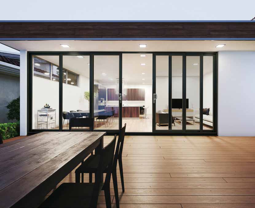 PatioMaster sliding patio doors opening onto a timber deck